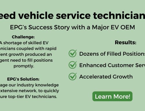 EPG Boosts Major OEM with Timely EV Technician Team