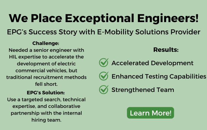 Senior Engineer for E-Mobility Solutions