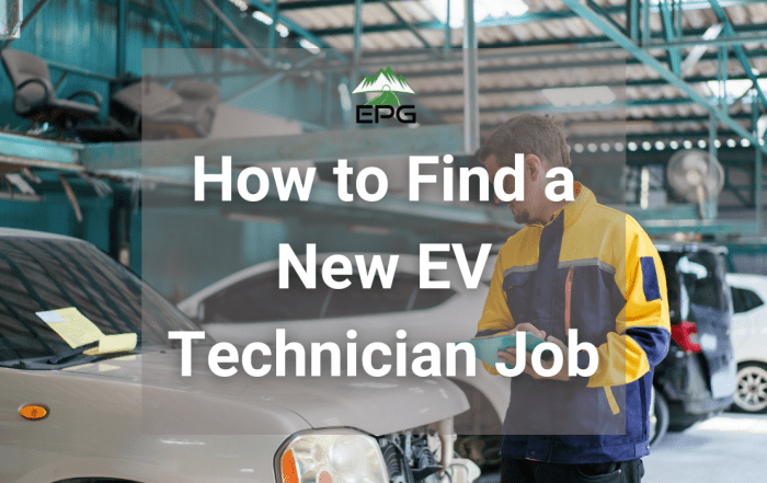 How to Find a New EV Technician Job