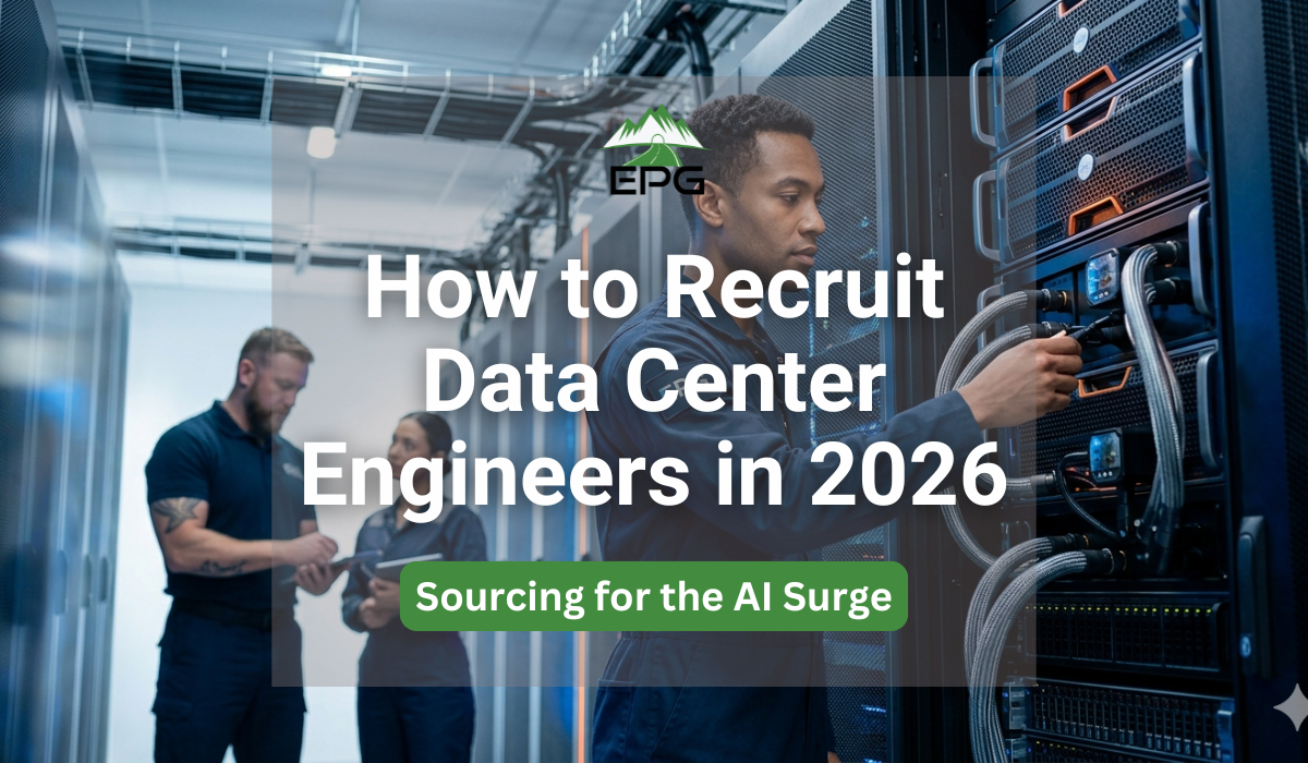 Data center engineer in EPG uniform managing a liquid-cooling manifold during a high-density 2026 AI infrastructure surge.