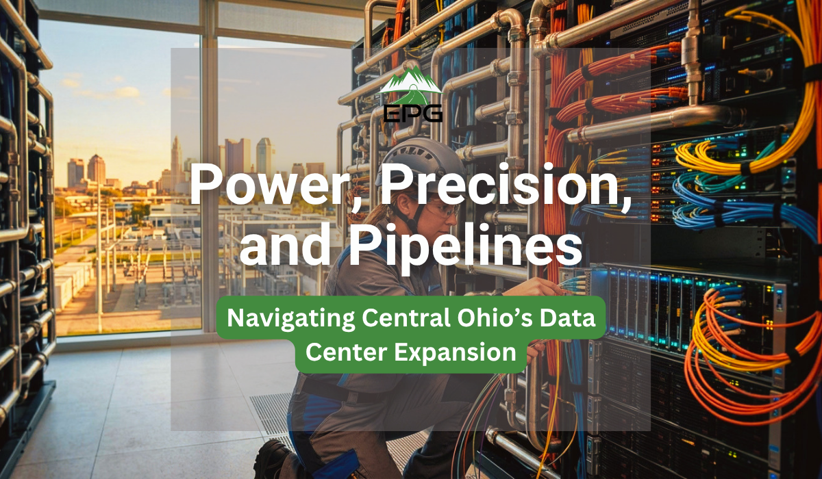 Central Ohio Data Center Expansion Infrastructure Technician working on server infrastructure during Central Ohio data center expansion in Columbus.